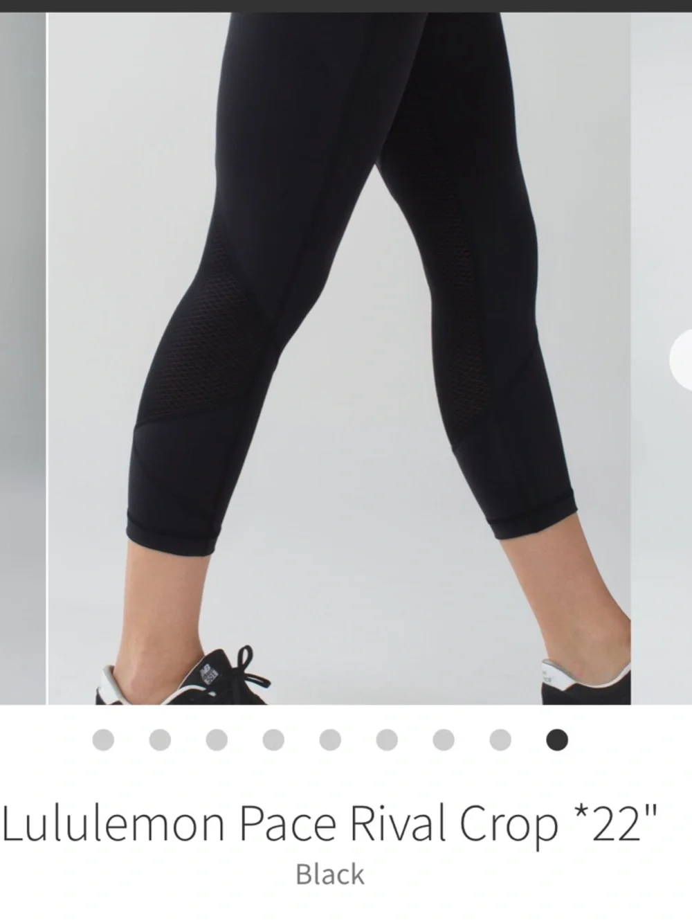 Lululemon pace rival crop 22”‎ black 4